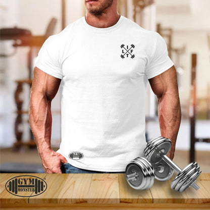 Lift T Shirt Pocket Gym Clothing Bodybuilding Weight Training Workout Exercise Boxing MMA Weight Lifting Dumbells Gym Monster Men Tee Top